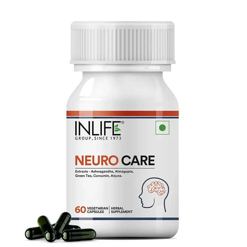 Inlife Neuro Care Supplement, 500mg - 60 Vegetarian Capsules