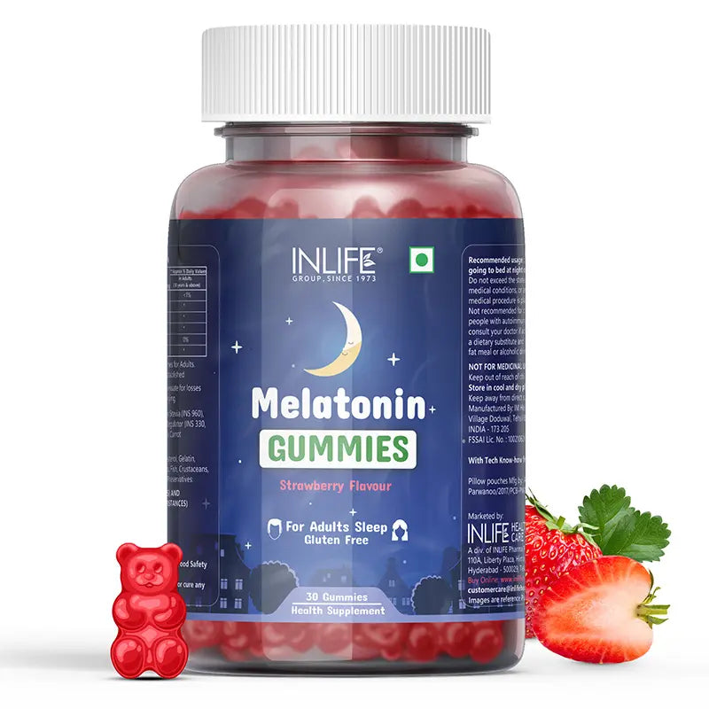 Inlife Melatonin Gummies Supplement - 30 Gummies (Strawberry Flavor)