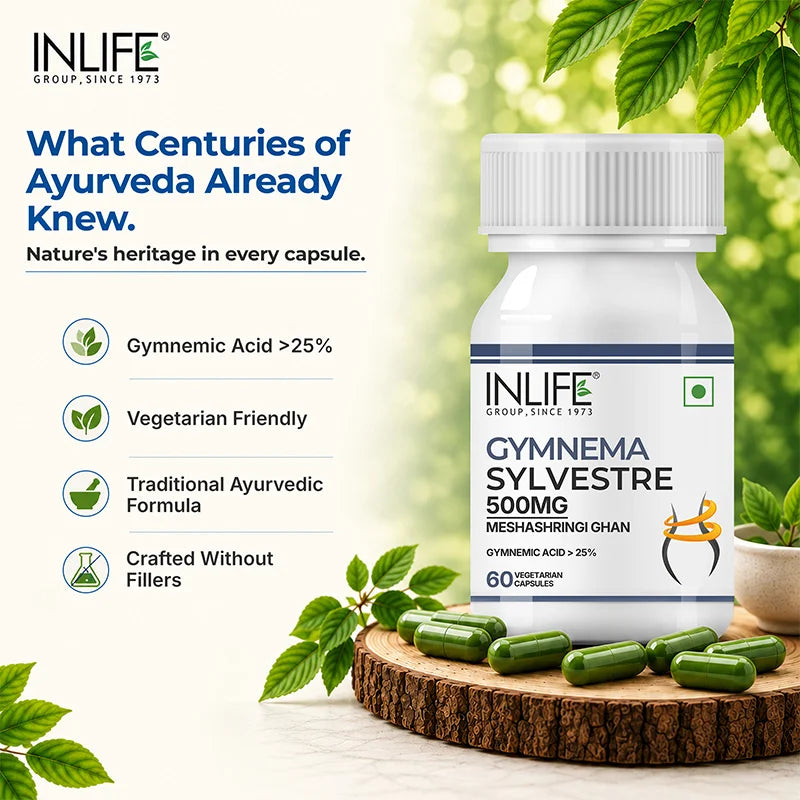 Inlife Gymnema Sylvestre Extract Supplement, 500mg Veg. Capsules