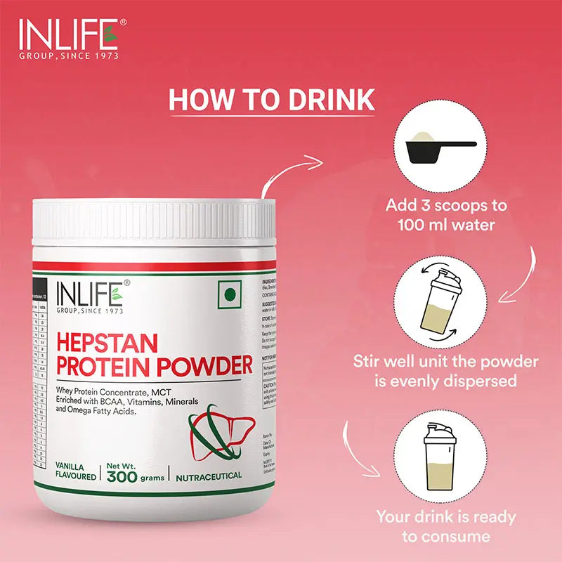 Inlife  Hepstan Protein Powder Supplement | 300g (Vanilla)