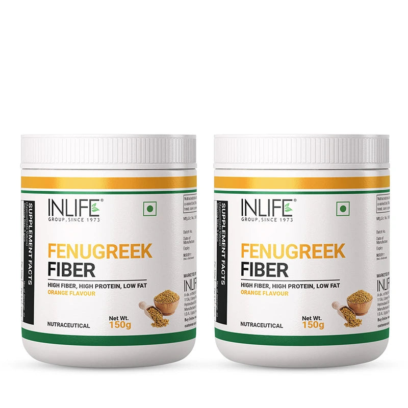 INLIFE Fenugreek fiber powder pack of 2 bottles.