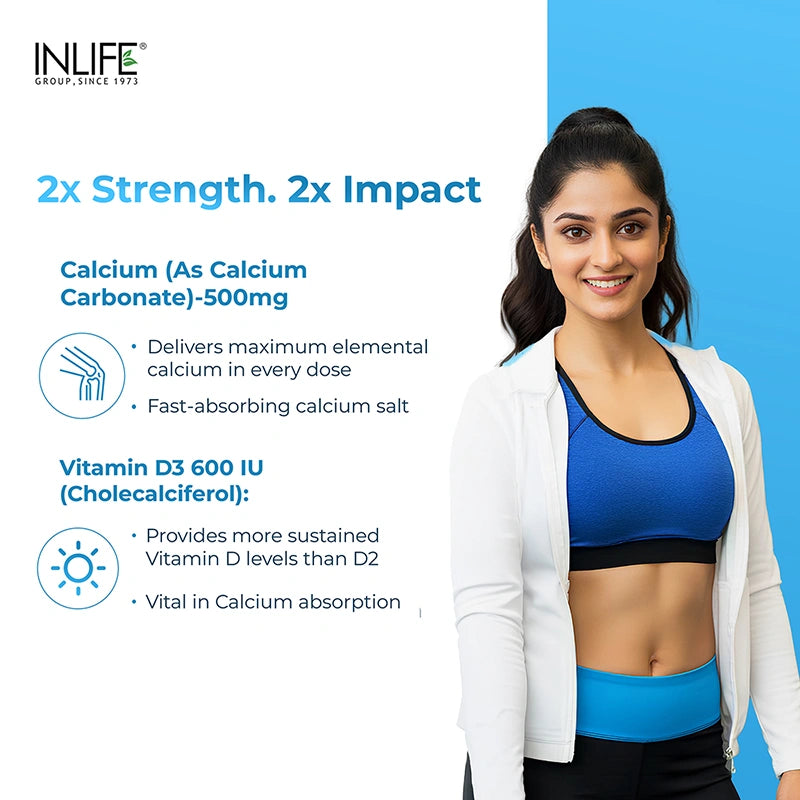 Inlife Calcium with Vitamin D3 Tablets