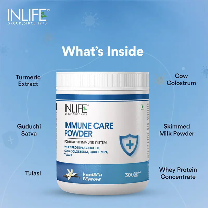 Inlife Immune Care Powder with Whey Protein | 300g (Vanilla)