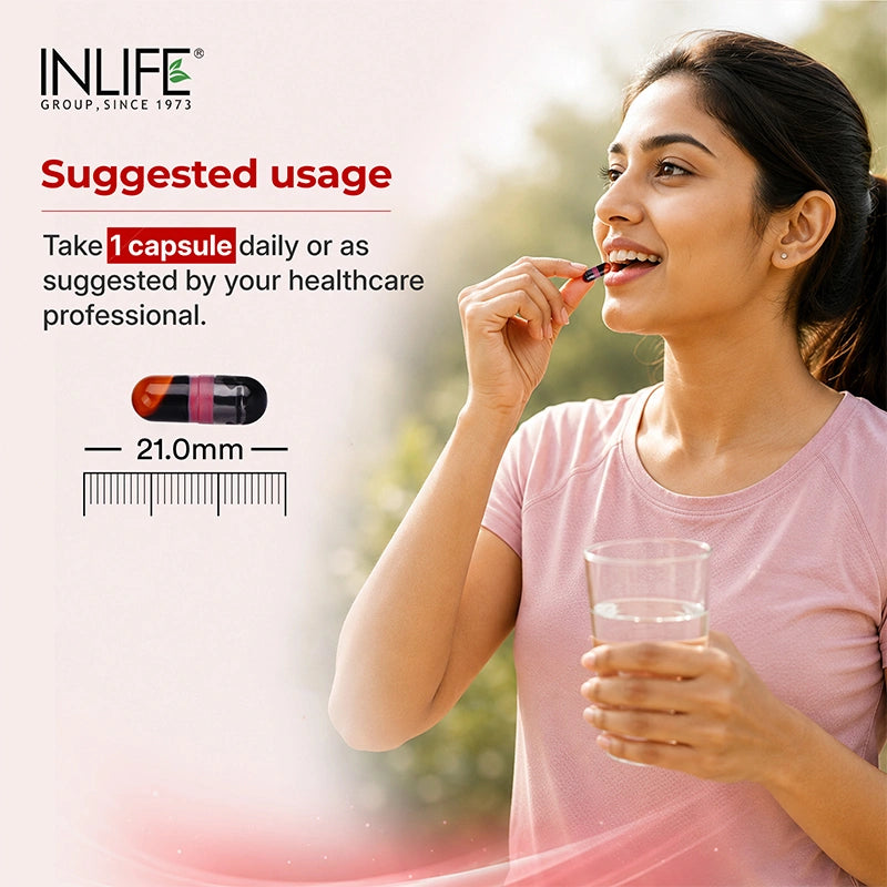 Inlife Astaxanthin capsules suggested usage .image