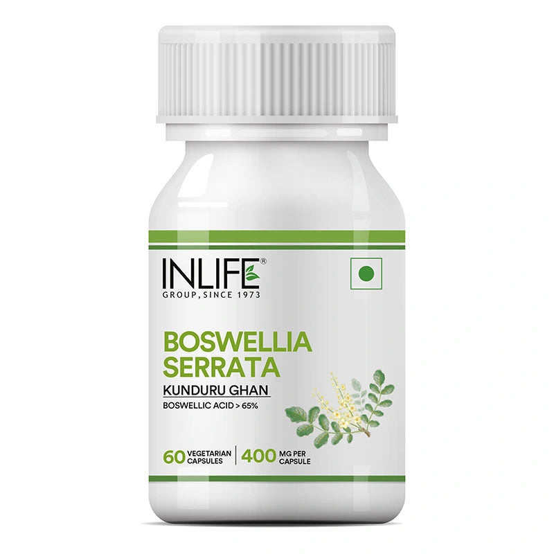 Inlife Boswellia serrata capsules front bottle .image