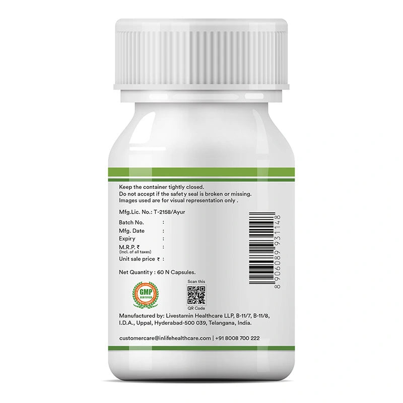 Inlife Boswellia serrata capsules right bottle .image