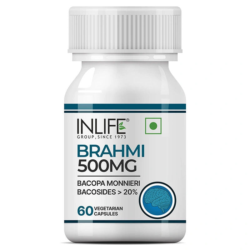 Inlife Brahmi extract front bottle. Image 
