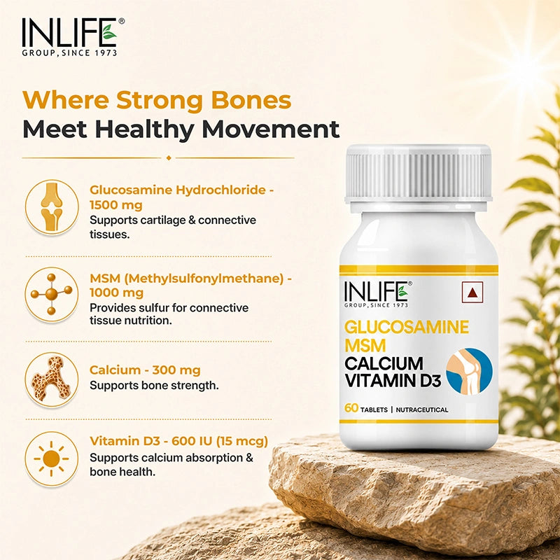 Inlife Glucosamine MSM capsules key ingredients .image