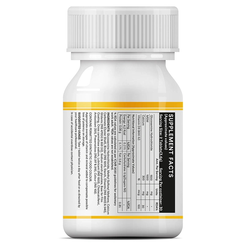 Inlife Glucosamine MSM capsules left bottle .image