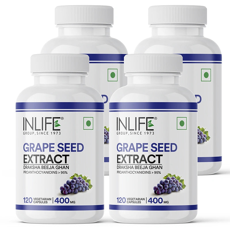 Inlife Grape seed extract 120 caps 4pack .image 