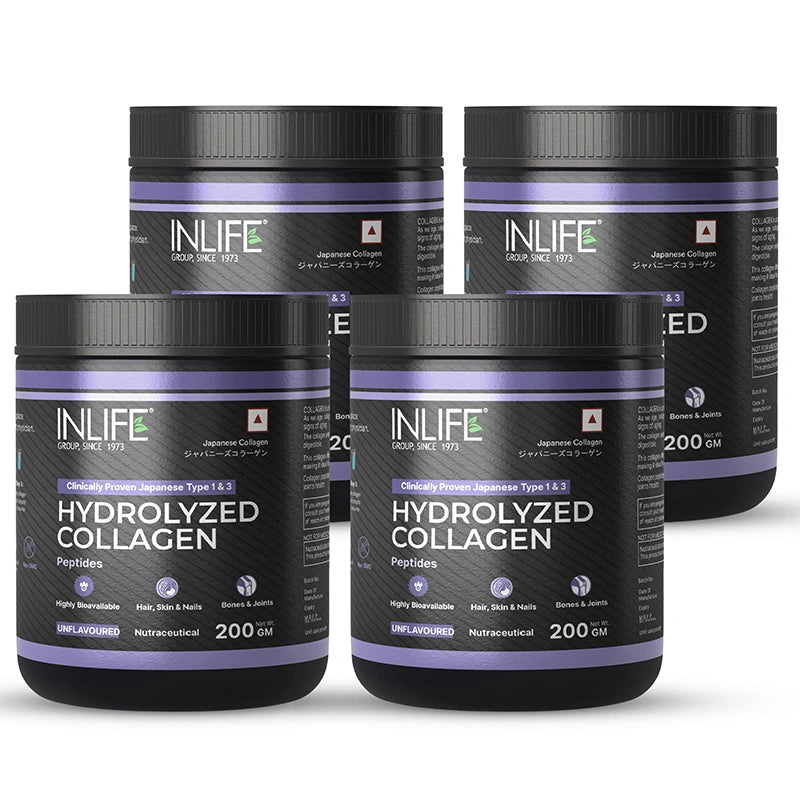 Inlife Hydrolyzed collagen unflavored 4pack .image  