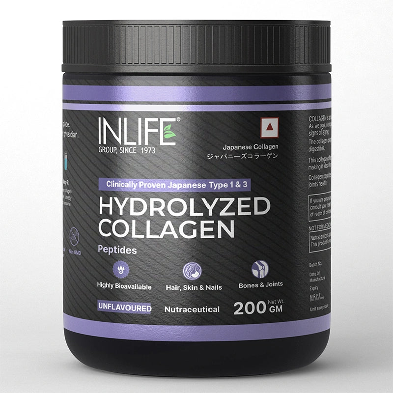 Inlife Hydrolyzed collagen unflavored front bottle .image 