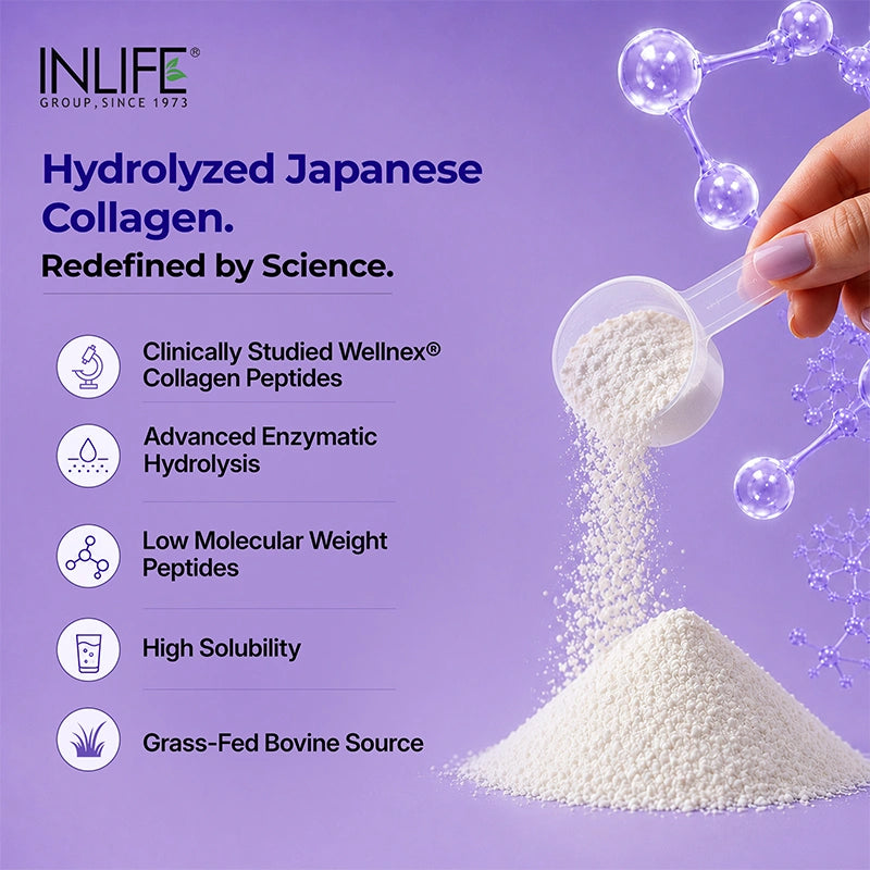 Inlife Hydrolyzed collagen unflavored wellnex key features .image