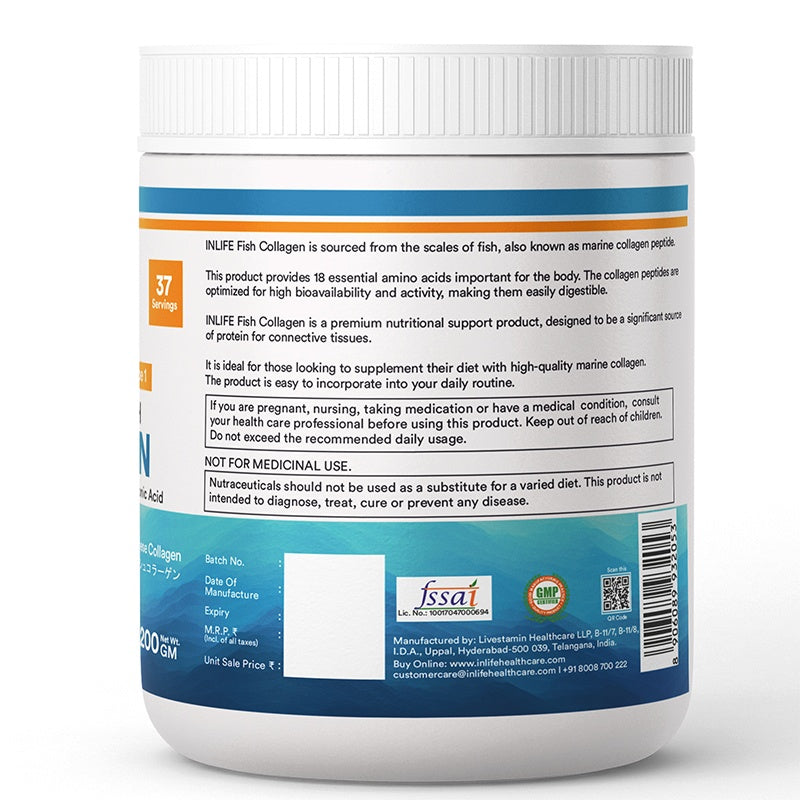 Inlife Hydrolyzed fish collagen right bottle .image