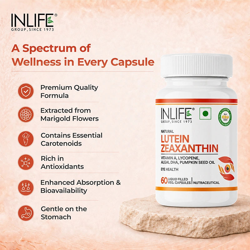Inlife Lutein Zeaxanthin Liquid filled capsules key features .image