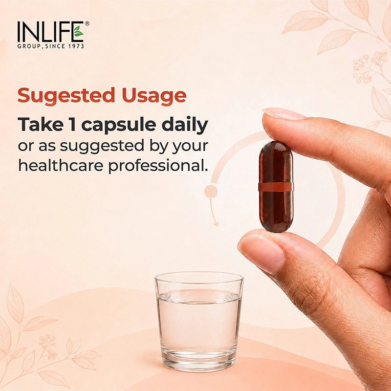 Inlife Lutein Zeaxanthin Liquid filled capsules suggested usage .image