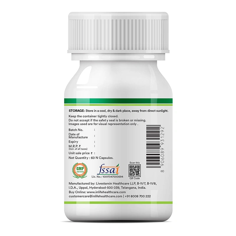 Inlife Super antioxidant capsules right bottle .image