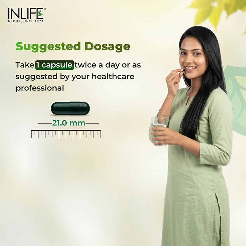 Inlife Super antioxidant capsules suggested dosage. Image