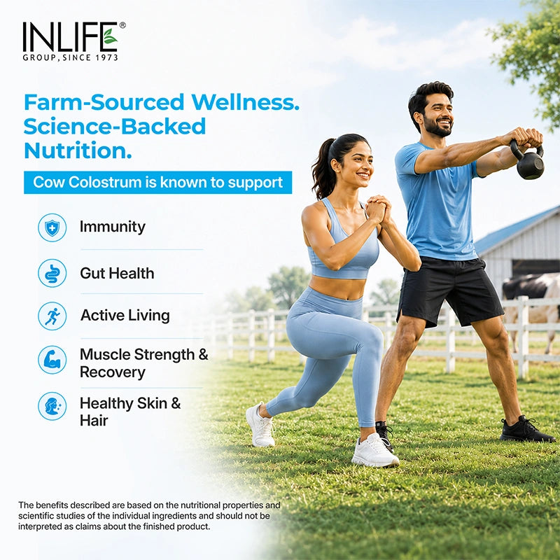 Inlife cow colostrum capsules benefits. image 