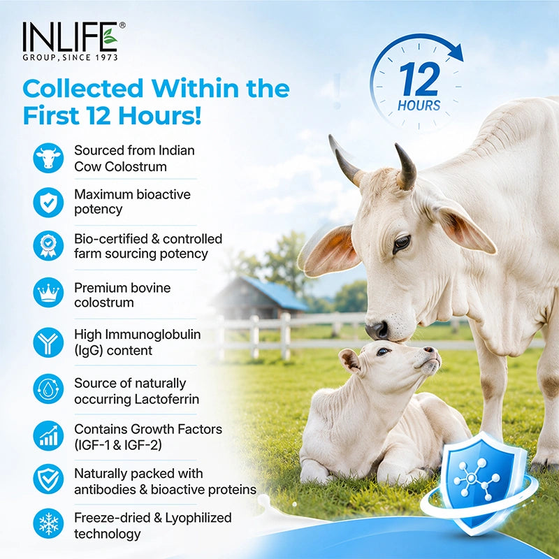 Inlife cow colostrum capsules key features .image