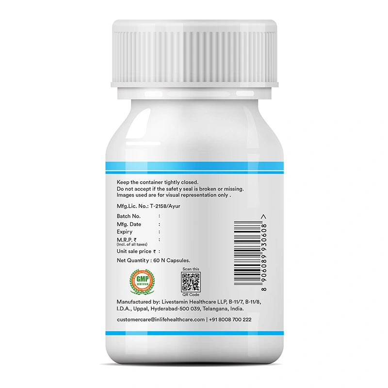 Inlife cow colostrum capsules right bottle. image 