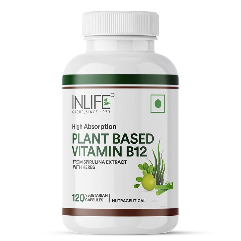Inlife plant based vitamin b12 front bottle. Image