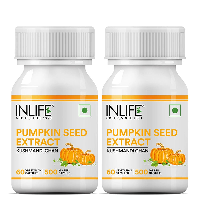 Inlife pumpkin seed extract capsules 2pack. image 