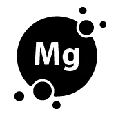 A symbolic icon of a Magnesium (Mg) atom/molecule, representing the core ingredient of the Inlife Magnesium Glycinate supplement.