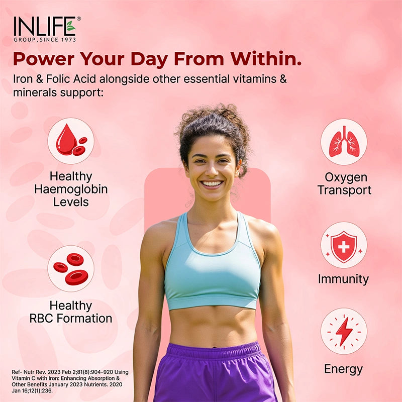 Inlife Chelated Iron Folic Acid Tablets