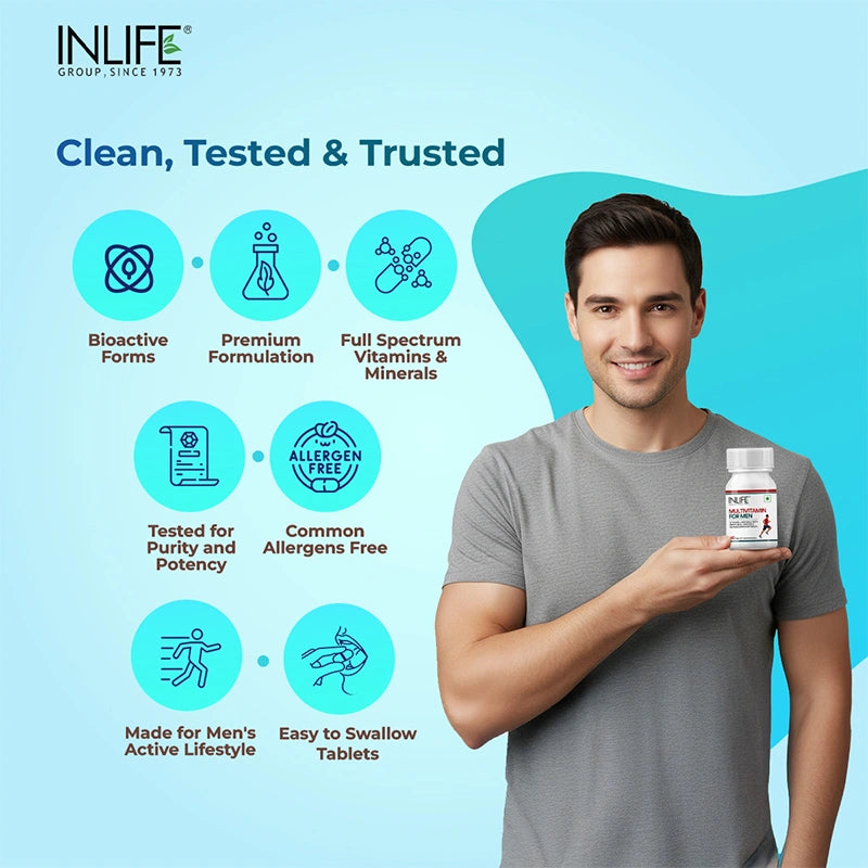 Inlife Multivitamin and Mineral for Men | Vegetarian Tablets