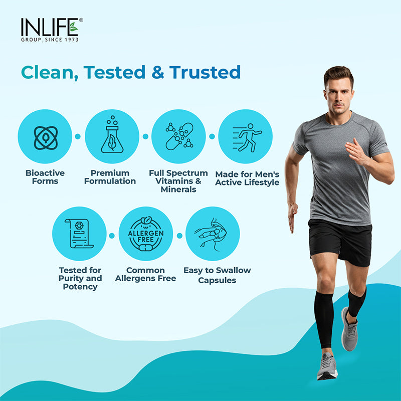 Inlife Multivitamin & Minerals Supplement for Men | Veg. Capsules