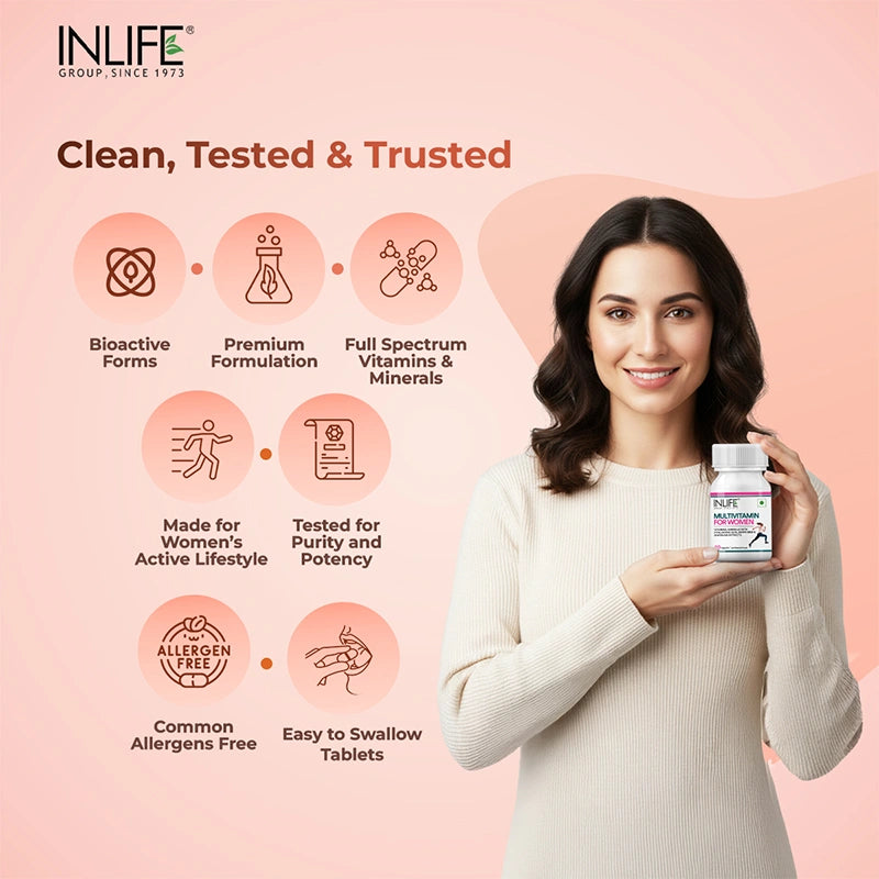 Inlife Multivitamin and Mineral for Women | Vegetarian Tablets