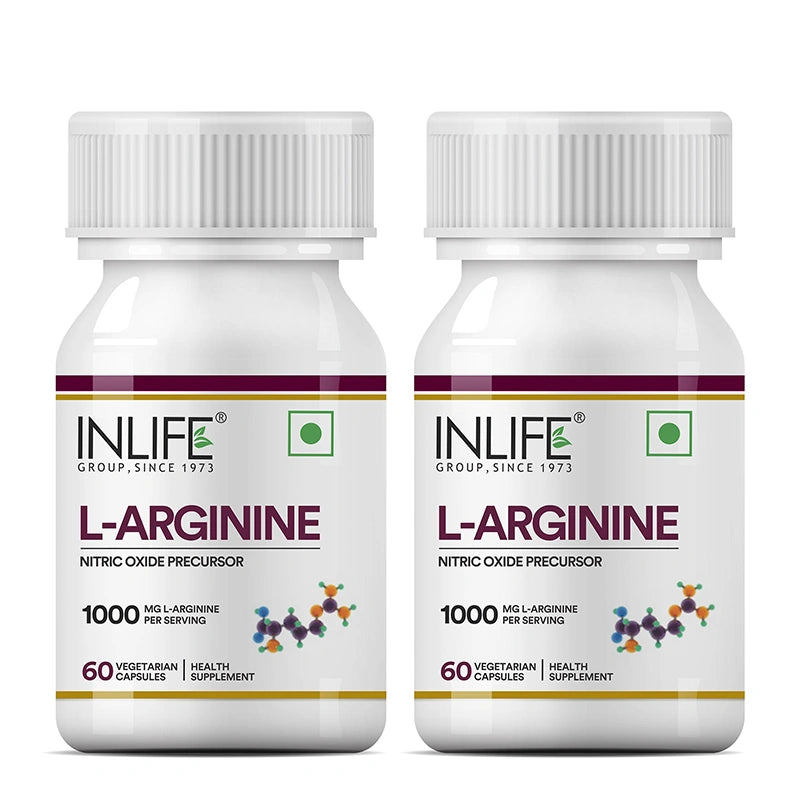 Inlife L-Arginine Supplement, 1000mg, Veg. Capsules