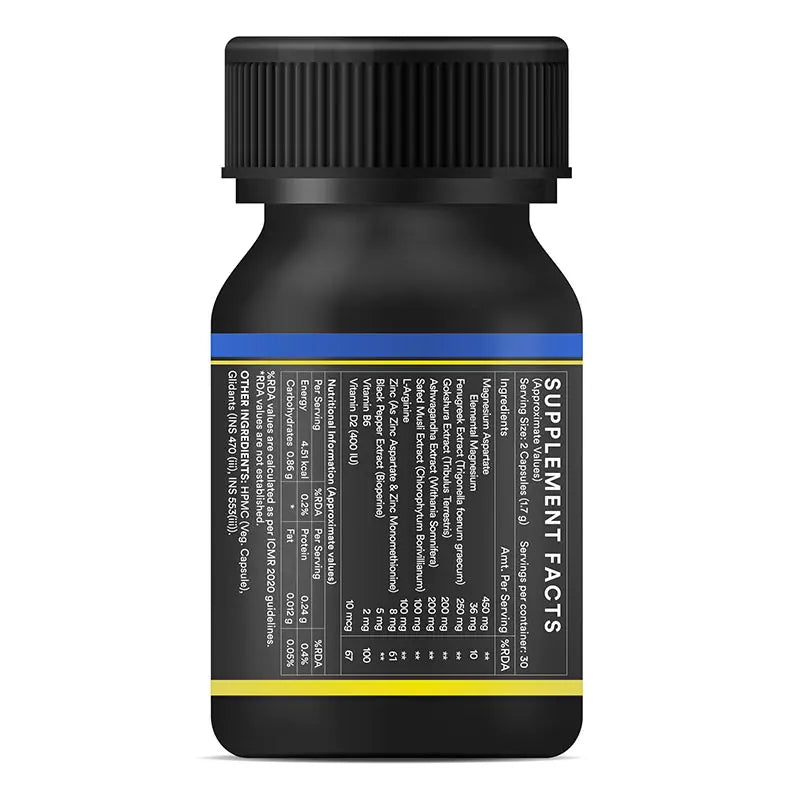 Inlife Testroid Supplement for Men | 60 Vegetarian Capsules