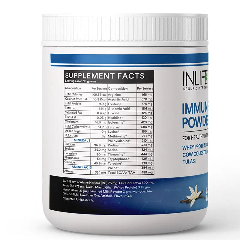 Inlife Immune Care Powder with Whey Protein | 300g (Vanilla)