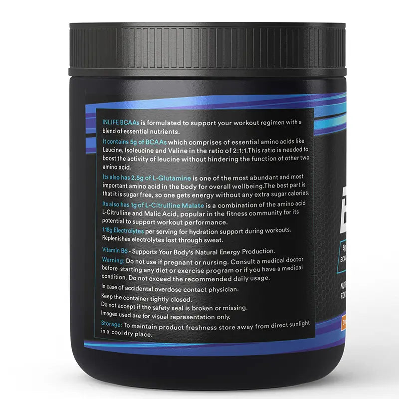 Inlife BCAA Pro Supplement| 250 gm powder