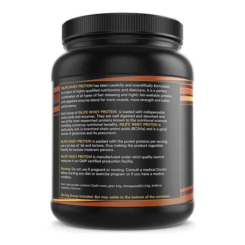 Inlife Whey Protein Powder | 400 gm | (Cafe Mocha) with Creatinine Monohydrate | 100 gm | Combo Pack