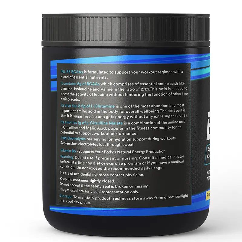 Inlife BCAA Pro Supplement| 250 gm powder