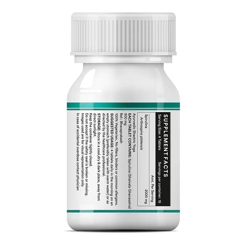 Inlife Spirulina Supplement | 500mg | 60 Tablets