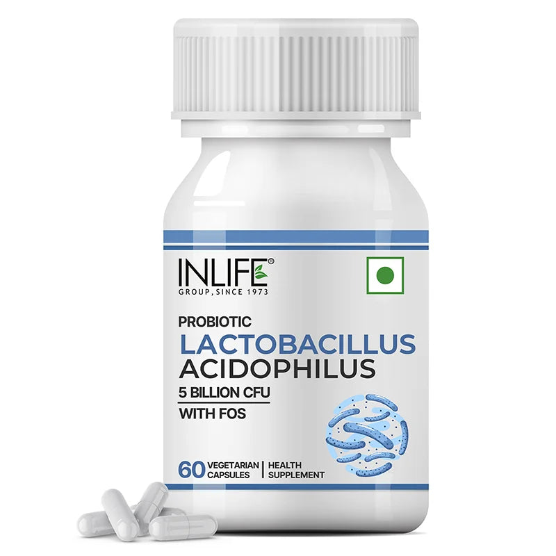 Inlife Lactobacillus Acidophilus Supplement, Veg. Capsules