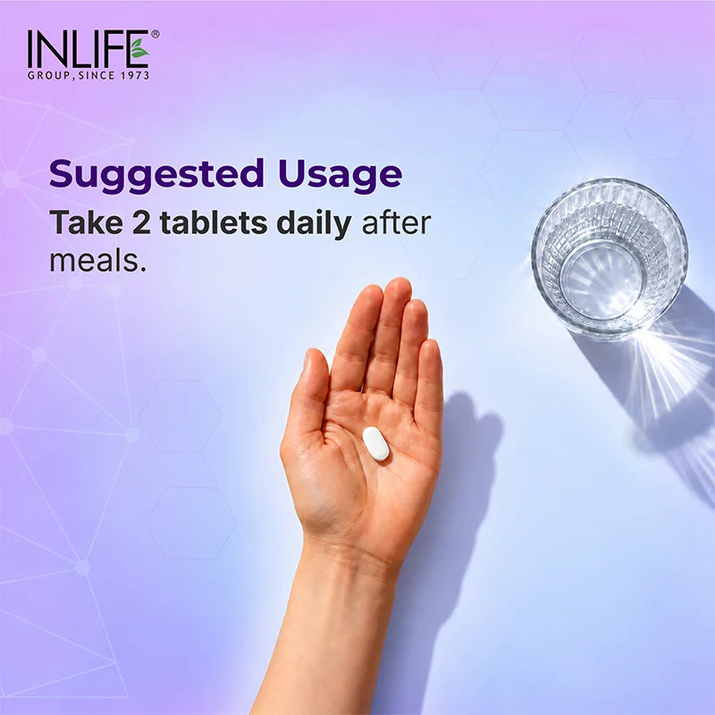 Inlife Chelated Magnesium Bisglycinate Forte 2000 mg Tablets