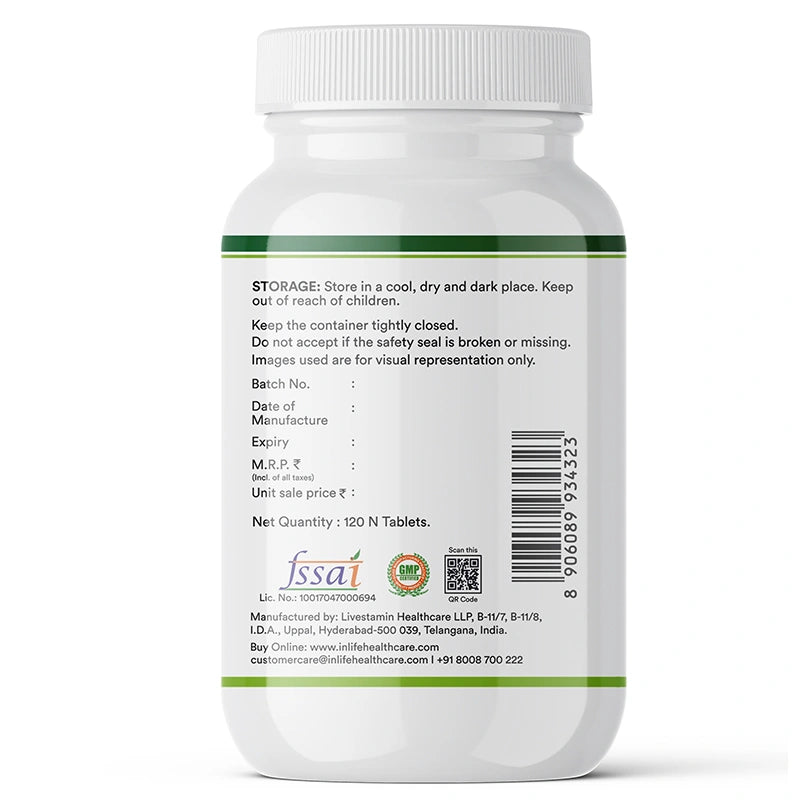 Inlife Magnesium Glycinate 2000 mg & Zinc Tablet.