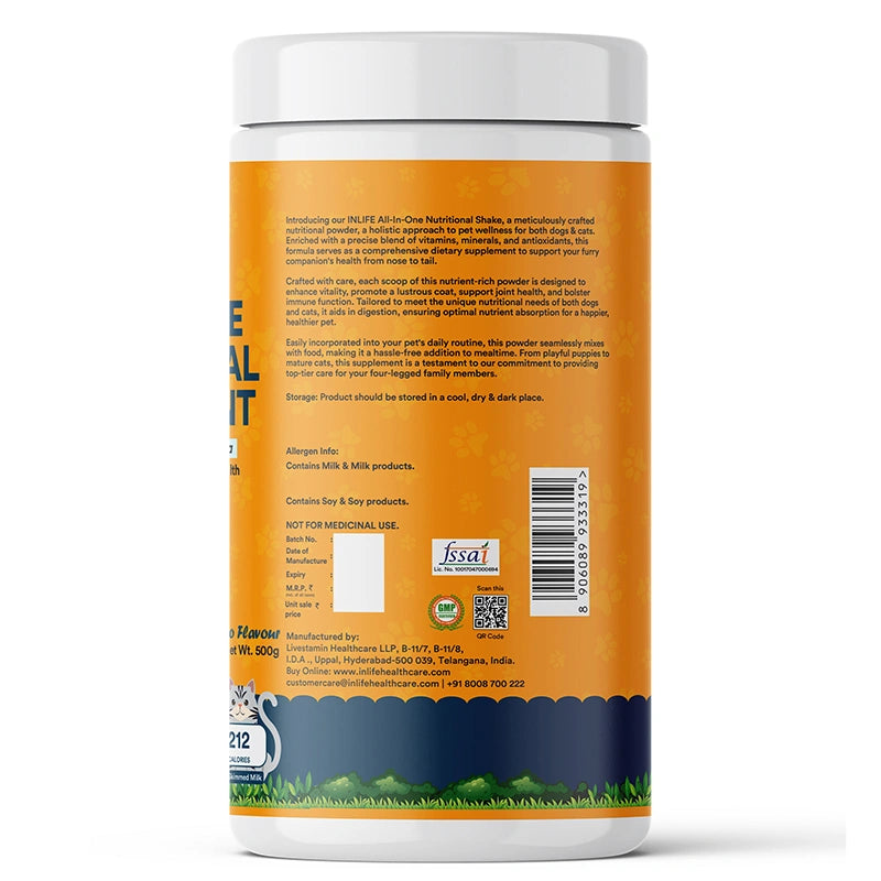 Inlife Nutritional Meal Mix Powder for Dogs, Cats, Pets | Advanced Multi-Nutrient Formula
