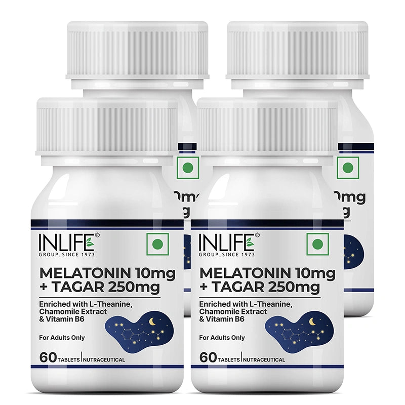 Inlife Melatonin (10mg) with Tagar (250mg), Veg. Tablets