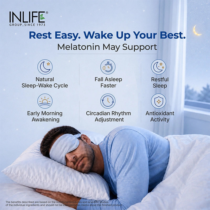 Inlife Melatonin 5mg Tablets Supplement, Veg.Tablets