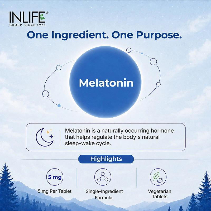 Inlife Melatonin 5mg Tablets Supplement, Veg.Tablets