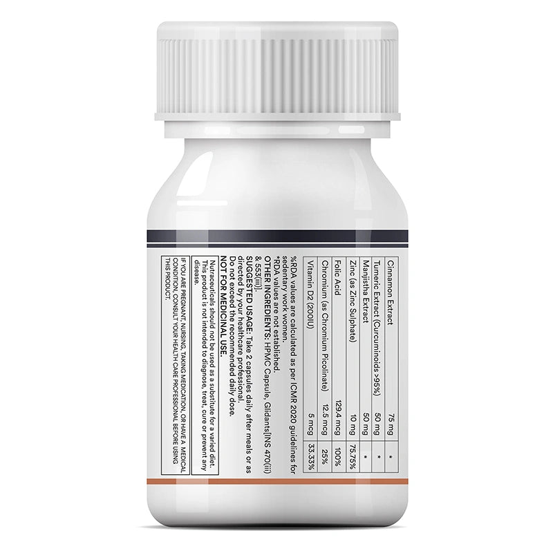 Inlife Myo-Inositol Supplement, Enriched with Ayurvedic herbs for Women, Veg. Capsules