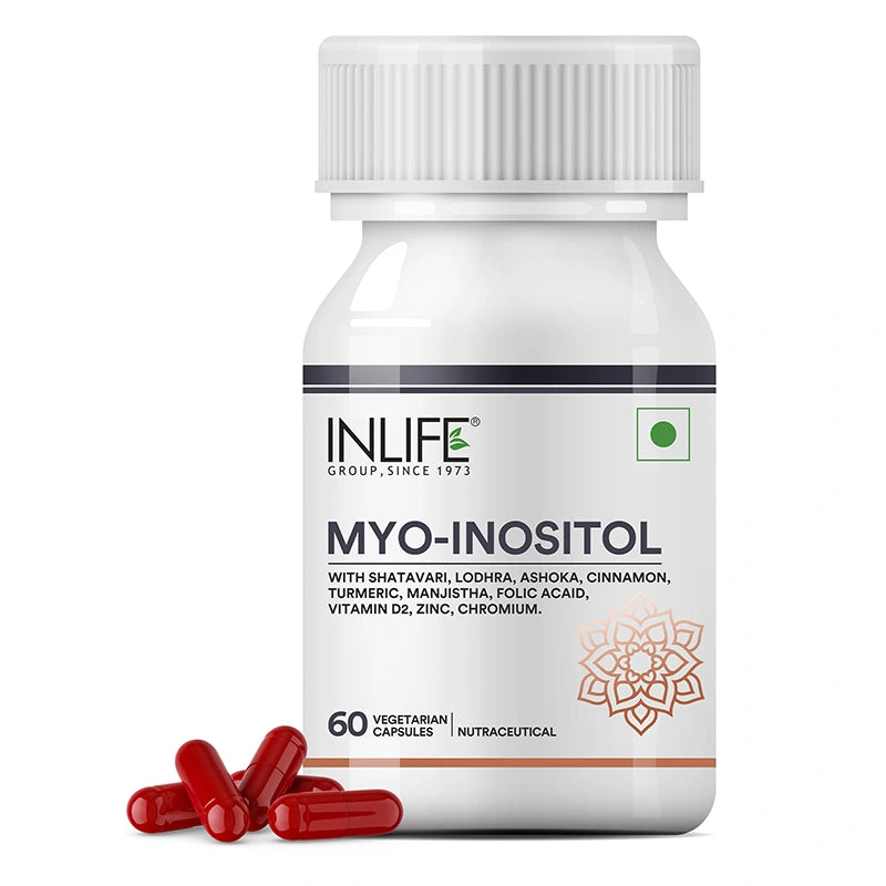 Inlife Myo-Inositol Supplement, Enriched with Ayurvedic herbs for Women, Veg. Capsules