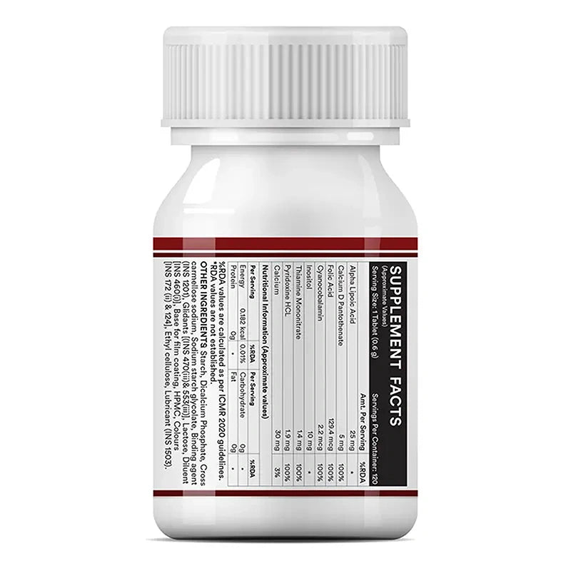 Inlife Vitamin B12 with ALA, Folic Acid, Tablets (RDA Compliant)