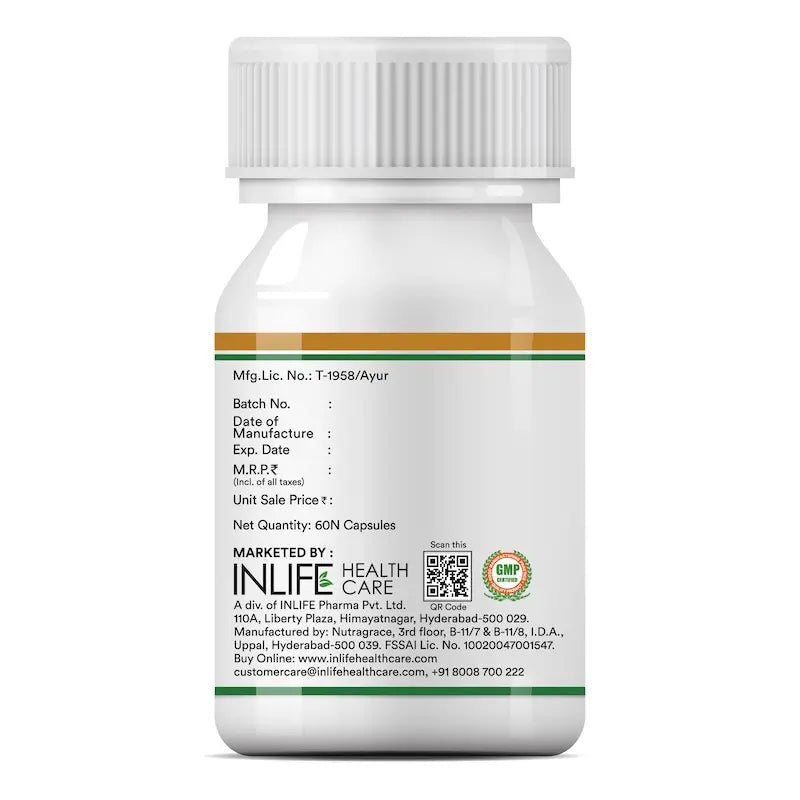 Inlife Neem Seed Oil Supplement | 500mg | 60 Veg. Capsules